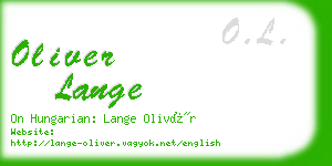 oliver lange business card